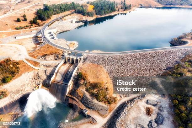 D Sm Dam Pipe Stream No Sky Stock Photo - Download Image Now - Hydroelectric Power, Australia, Snow