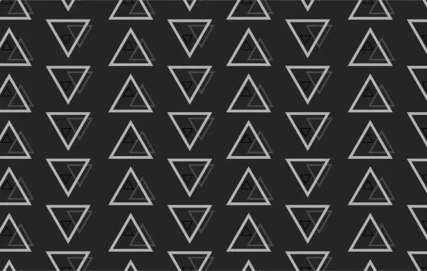 Vector illustration of Dark gray abstract vector background image with bright triangles for your brand book. Elegant pattern with a gradient for the header of the site. Vector illustration. Vector.