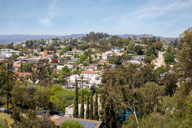 Los Angeles rooftops from Silver Lake neighborhood