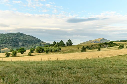 Natural landscape of the DrÃ´me ProvenÃ§ale. France.