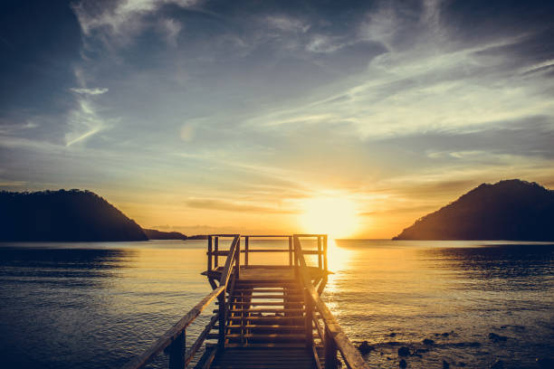 istock Sunset in Philippines sea view from Pico De Loro 1334226336