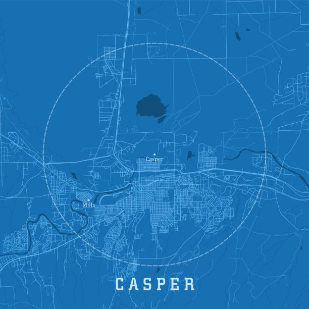 Casper WY City Vector Road Map Blue Text Casper WY City Vector Road Map Blue Text. All source data is in the public domain. U.S. Census Bureau Census Tiger. Used Layers: areawater, linearwater, roads. casper wyoming stock illustrations