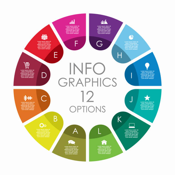 Infographic design template with place for your data. Vector illustration. Infographic design template with place for your text. Vector illustration. number 12 stock illustrations
