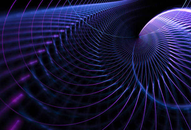 istock Abstract color dynamic background with lighting effect. Fractal wavy. Fractal art 1334241805