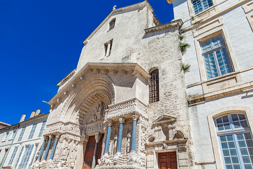 View at Saint Trophime Church in Arles, France