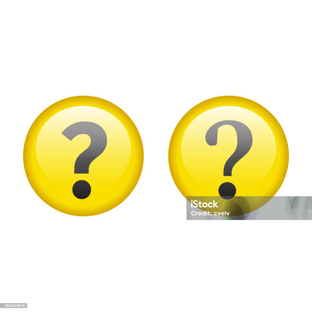 Question Button Yellow Question Mark Glossy Yellow Button Stock Illustration - Download Image ...