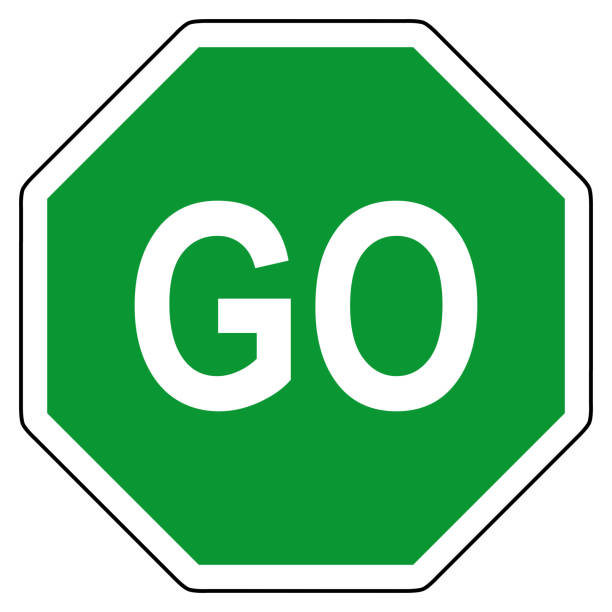 go and stop schild - green light stock-grafiken, -clipart, -cartoons und -symbole
