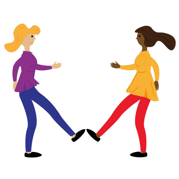 istock two women at the Corona greeting with their feet. 1334256775