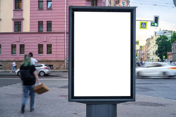 istock Advertising city billboard, vertical MOCKUP for advertising 1334256940