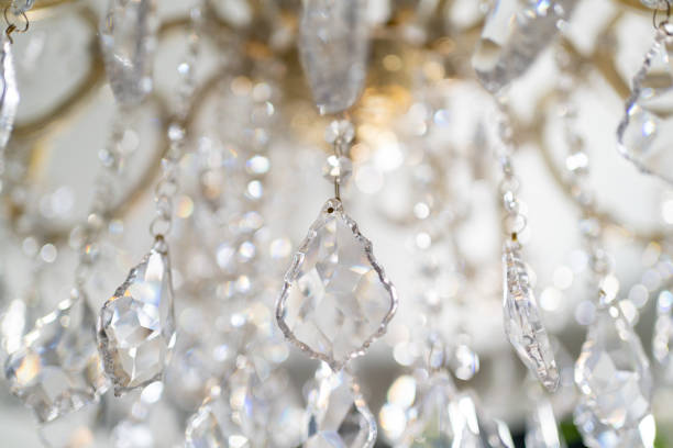 istock chandelier with sparkling crystal, background in bright colors 1334257246