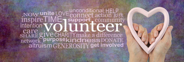 istock Show your love and Volunteer  Word Cloud 1334259430