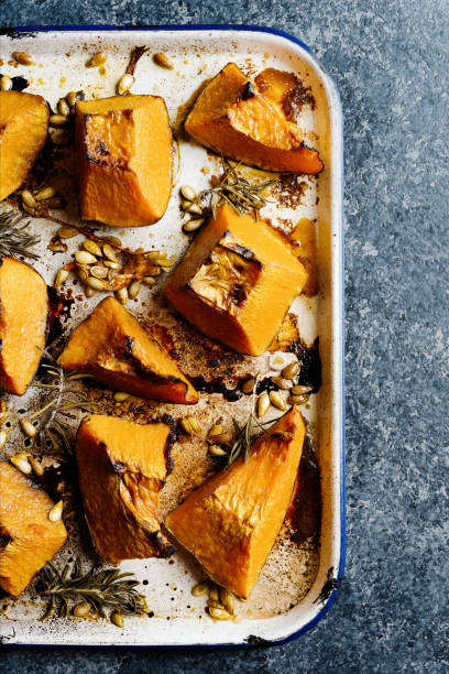 istock tray of rustic golden baked pumpkin 1334260061