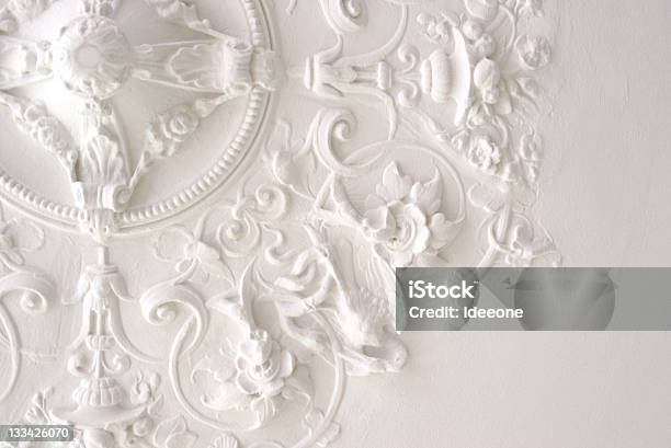 Classic Ceiling Stock Photo - Download Image Now - Moulding - Trim, Ceiling, Stucco