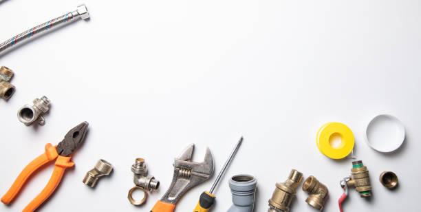 istock Set of plumbing and tools 1334260985