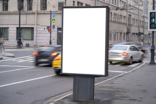 istock Advertising city billboard, vertical MOCKUP for advertising 1334261658