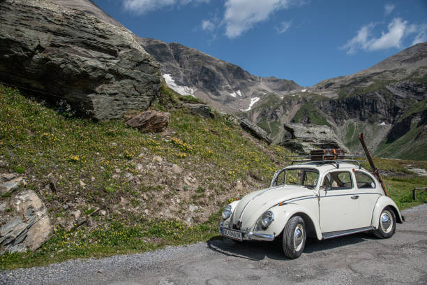 Grossglockner, Austria 14.08.2021: Auto Volkswagen-1300 \