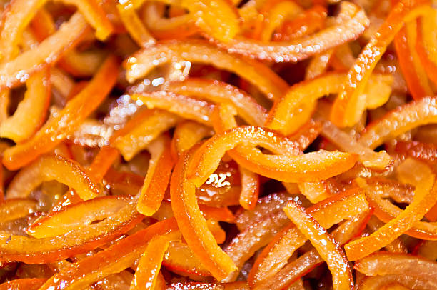 Candied orange peel stock photo