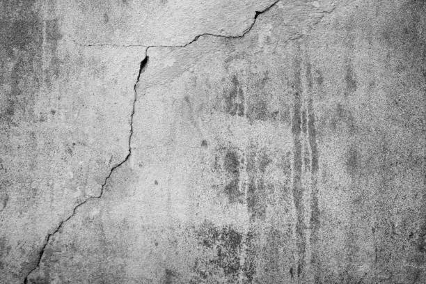 istock Old Concrete wall In black and white color, cement wall, broken wall, background texture 1334264341