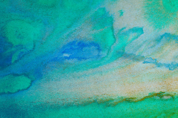 istock watercolor background blue and green paint drips 1334265997