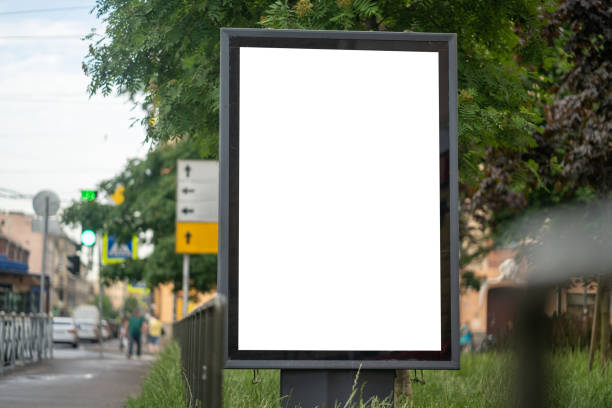istock Advertising city billboard, vertical MOCKUP for advertising 1334266196