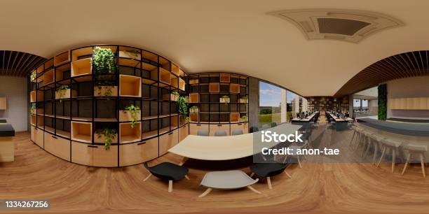 Modern And Luxurious Offices Lobby Interior Area Reception Counter Des 3d Rendering Interior Office Modern And Loft Design Stock Photo - Download Image Now