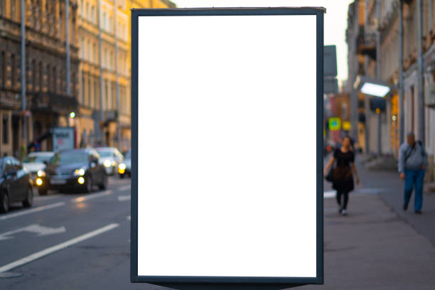 istock Advertising city billboard, vertical MOCKUP for advertising 1334267336