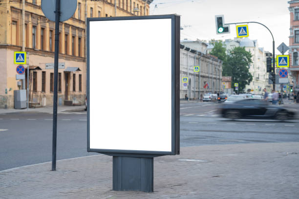 istock Advertising city billboard, vertical MOCKUP for advertising 1334267551