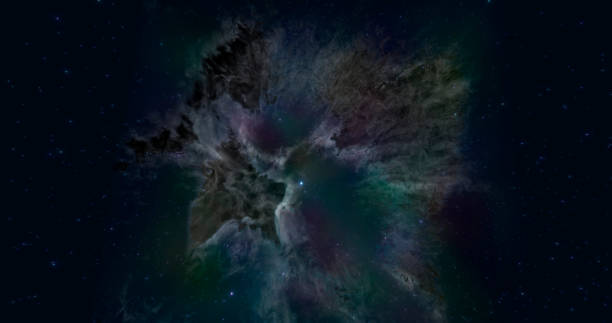 3d rendering. Space background with nebula and stars. Unlimited space.