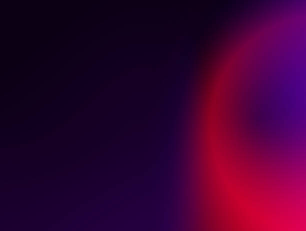 istock Dark abstract wallpaper with red blurred circle as a star over blue color background - modern cosmos design 1334270776