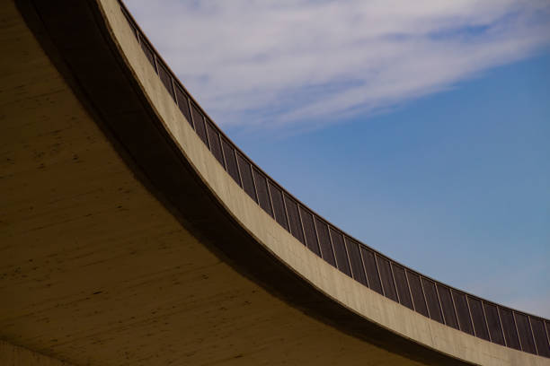 istock Bottom view of a curved bridge 1334271089