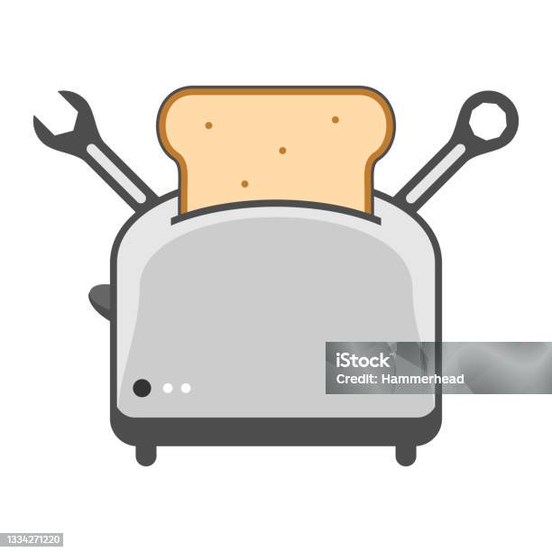 Tost Machine Logo Illustration Vector Graphic Of Toaster Logo Stock Illustration ...