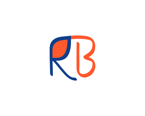 Logo Type R&b Creative Letter Rb Logo Design Vector Template Stock Illustration ...