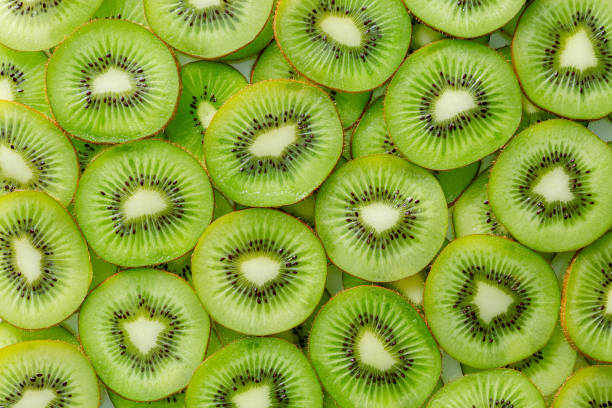 istock Kiwi Macro,Fresh Kiwi fruit sliced use for background 1334280768