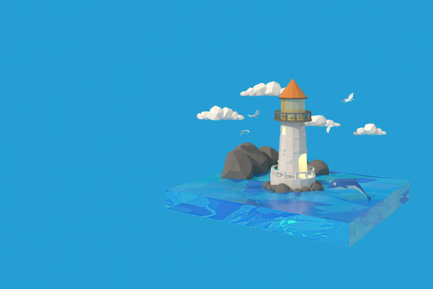 Ancient lighthouse, 100 years old;