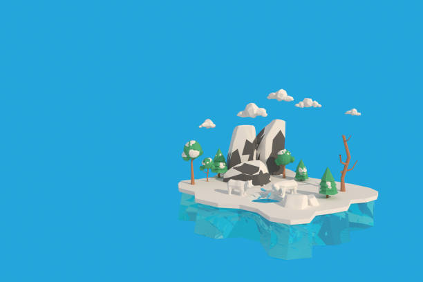 Low poly pig. This is entirely 3D generated image.