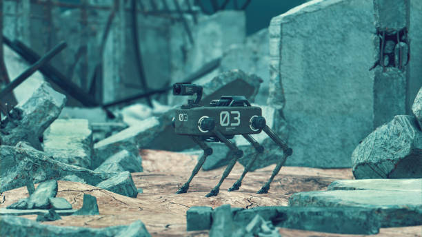 istock Robot dog with camera assists with tasks in dangerous environment 1334283772