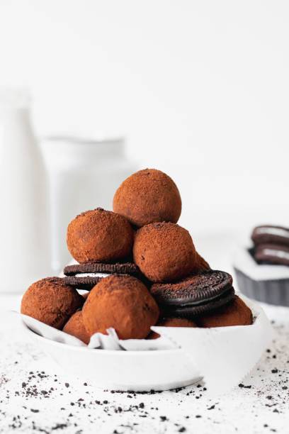 Chocolate Truffles stock photo