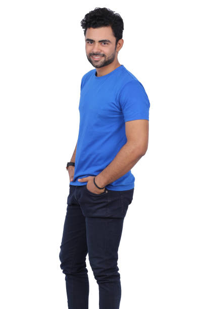 Portrait of handsome young man on white background
