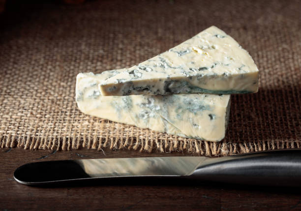 istock Blue cheese and cheese knife. 1334289605