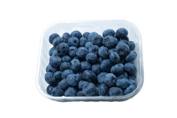 istock Group of fresh blueberry isolated on a white background. 1334291919