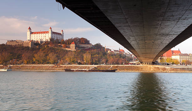 Bratislava castle with new bridge