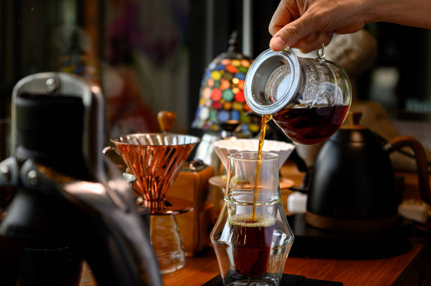 istock The barista is making coffee in a drip method for customers. 1334299706
