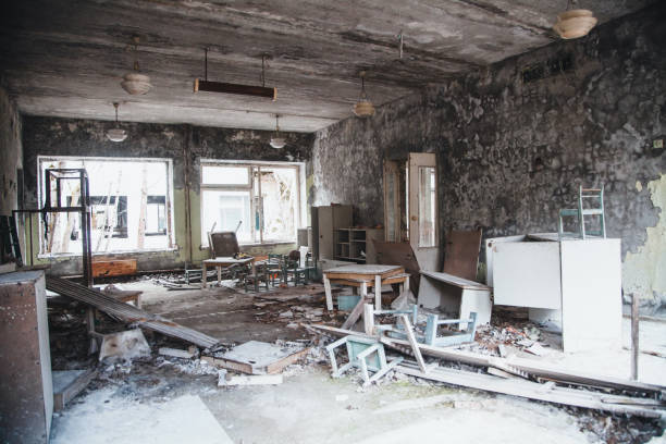 istock Old School in the Chernobyl Exclusion Zone 1334303302