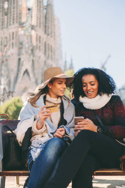 istock Shopaholic friends exploring Barcelona 1334303513