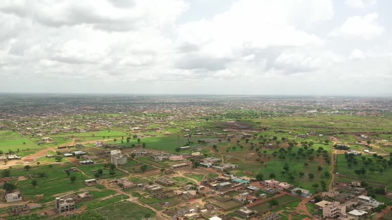 Africa Mali Buildings and Village Aerial View 3