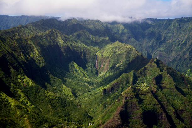 istock Kauai Waterfall by Helicopter 1334311017