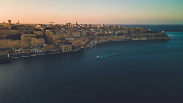istock Sunset drone views seen in Valletta, Malta 1334315522