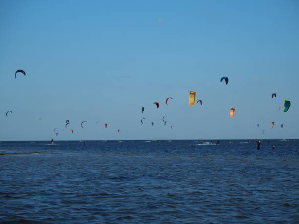 istock Pucka Bay is a popular destination for kite surfers 1334320515