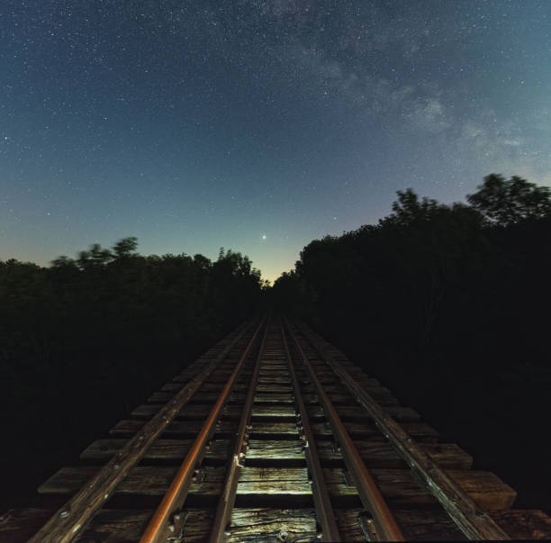 istock Night Skies Above Railroad 1334320917