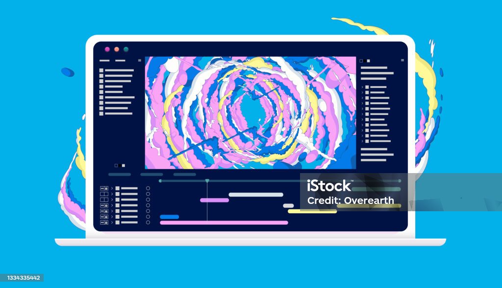 Animation Software On Computer Screen Illustration Stock Illustration -  Download Image Now - Movie, Editor, Creativity - iStock